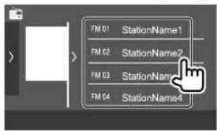 KENWOOD DMX718WBTL - Choisissez une station préréglée. - 1