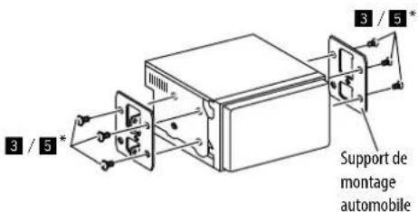KENWOOD DDX595 - Installation de l'appareil en utilisant le support de montage retiré de la voiture - 1