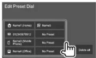 KENWOOD DDX595 - Préréglage de numéros de téléphone - 2