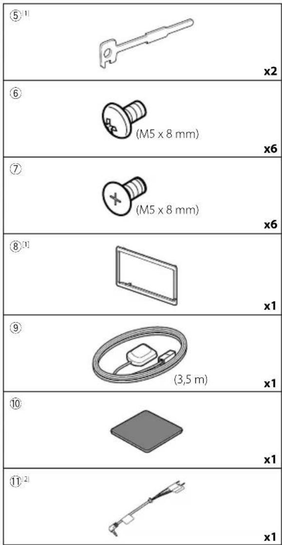 KENWOOD DDX9905S - Accessoires fournis pour l'installation - 2