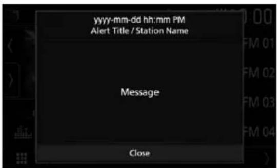 KENWOOD DDX9905S - Affichage du message d'alerte - 3