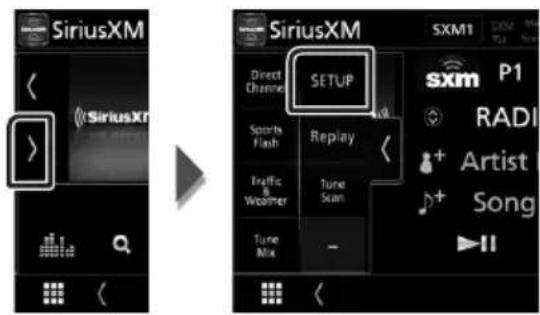 KENWOOD DDX9905S - Configuration SiriusXM - 1