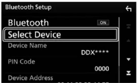 KENWOOD DDX9905S - Connectez l'appareil Bluetooth - 1