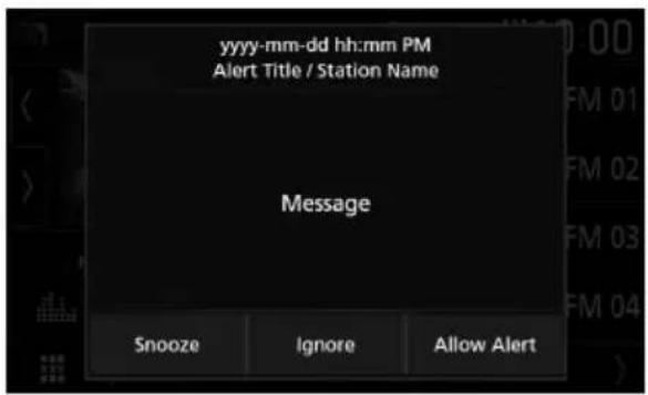 KENWOOD DDX9905S - Lorsqu'un message d'alerte ve - 1