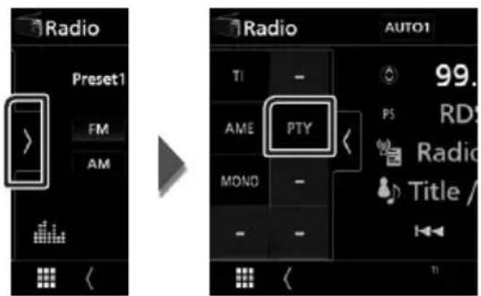 KENWOOD DDX9705S - Recherche par type de programme (syntoniseur FM uniquement) - 1