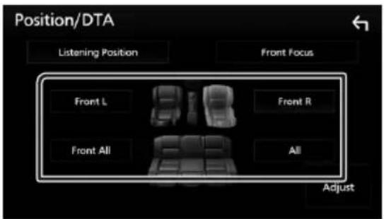 KENWOOD DDX9705S - Position d'écoute/DTA - 1