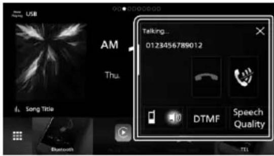 KENWOOD DDX9705S - ■ Actions possibles pendant un appel - 1