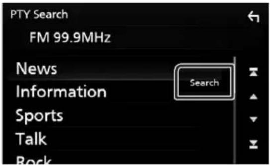 KENWOOD DDX9705S - Recherche par type de programme (syntoniseur FM uniquement) - 2