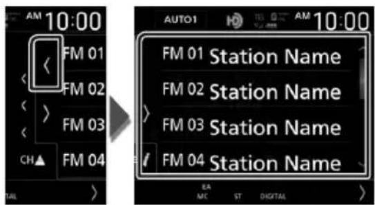 KENWOOD DDX9705S - Sélection des présélections - 1