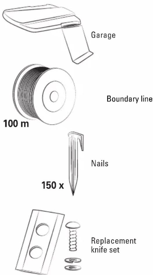 Garage Boundary line 100 m Nails 150 x Replacement knife set