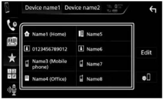KENWOOD DMX7704S - Appel depuis un numéro présélectionné - 2