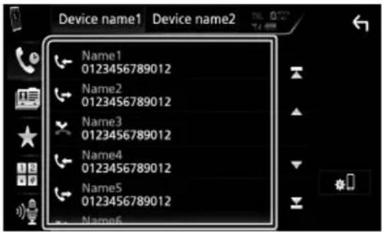 KENWOOD DMX7704S - Appel depuis l'historique des appels - 2