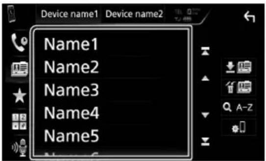 KENWOOD DMX7704S - Appel depuis le répertoire téléphonique - 3