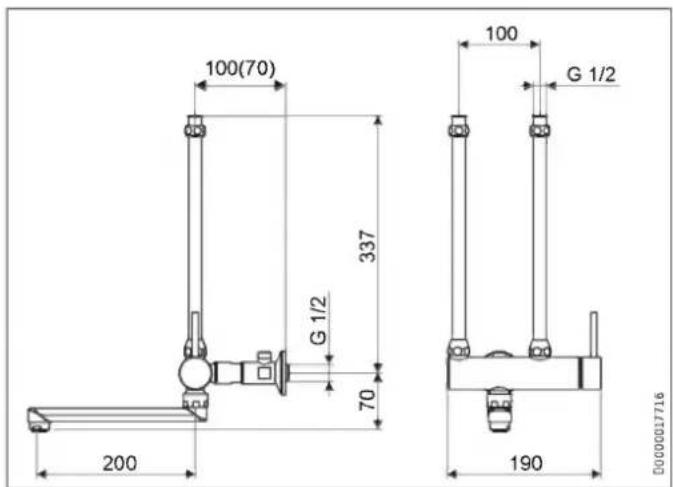 STIEBEL ELTRON MEK - Cotes et raccordements - 1
