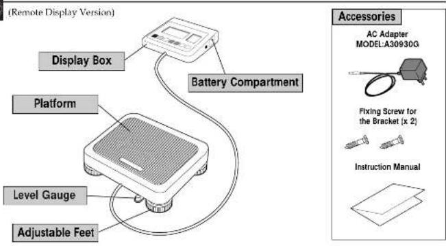 TANITA WB100MA - 1.Product Assembly and Components - 1