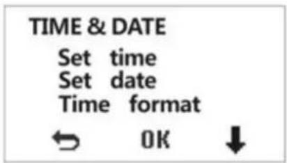Zoef Robot HendrikJan MR13Z - Set Time &amp; Date screen shows as below: - 1
