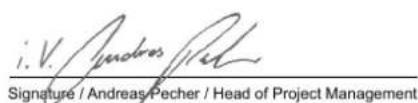 i. V. Andres Pecher Signature / Andreas-Pecher / Head of Project Management