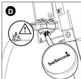 BARBECOOK Spring 3112 - Pripojte hadicu a plynovú f'lašu k regulátoru. - 5