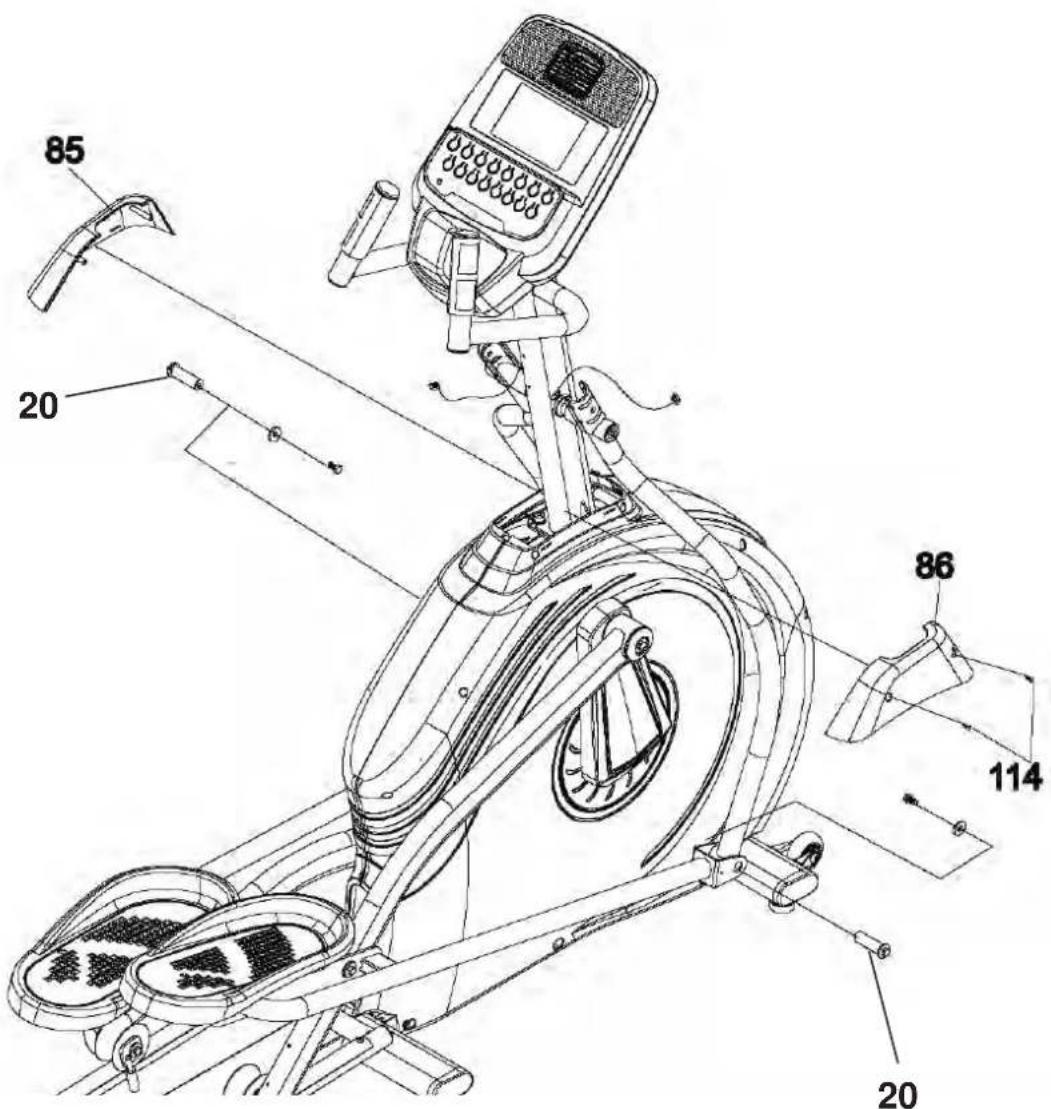 Skandika CardioCross Carbon Conqueror - Connecting Arms & Lower Handle Bars - 1