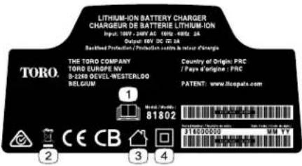 LITHIUM-ION BATTERY CHARGER CHARGEUR DE BATTERIE LITHIUM-ION Input: 100V - 200V AC - 1000A - 60Hz - 2A Backed Protection Protection Seights by Return of Charge TORO. THE TORO COMPANY TORO EUROPE NY B-2350 DEVEL-WESTERLOO BELGIUM Country of Origin: PRC /Pays d'origine : PRC PATENT: www.lticopds.com 1 Hotel: 81802 2 CE CB 3 4 316000000 MM Y/Y