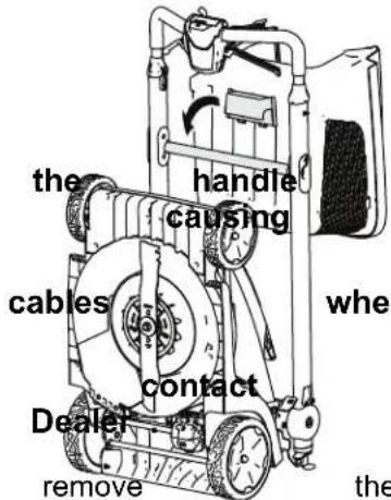 the handle causing whe cables contact Dealet remove the