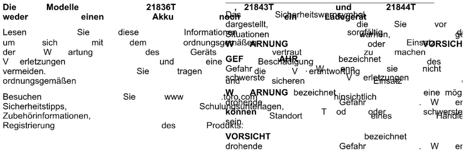 TORO 21836 - Einführung - 2