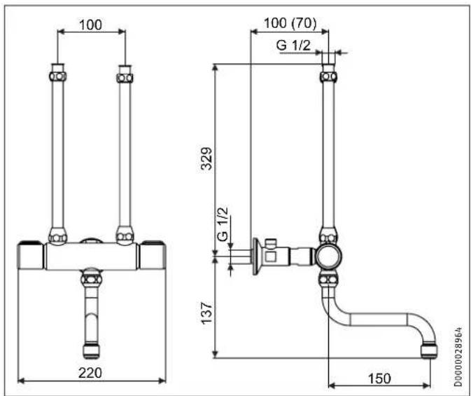 STIEBEL ELTRON WKM - Afmetingen en aansluitingen - 1