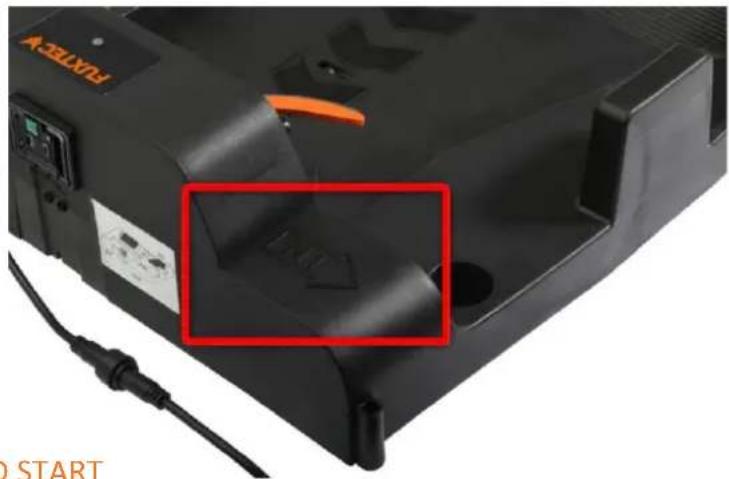 Fuxtec FXRB224 - Charging and checking the charging station - 2