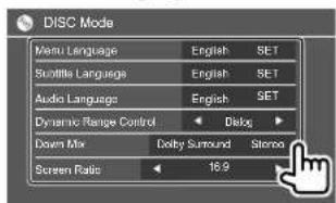 KENWOOD DDX395 - Faites les réglages. - 1