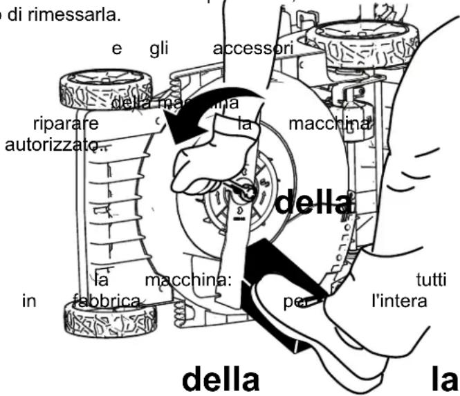 di rimessarla. e gli accessori riparare macchina la macchina autorizzato della la macchina: in fabbrica per tutti l'intera della la