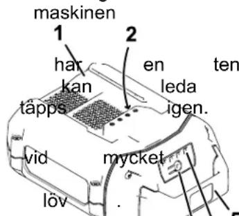 maskinen 1 2 ten har kan tapps en leda igen. vid mycket löv