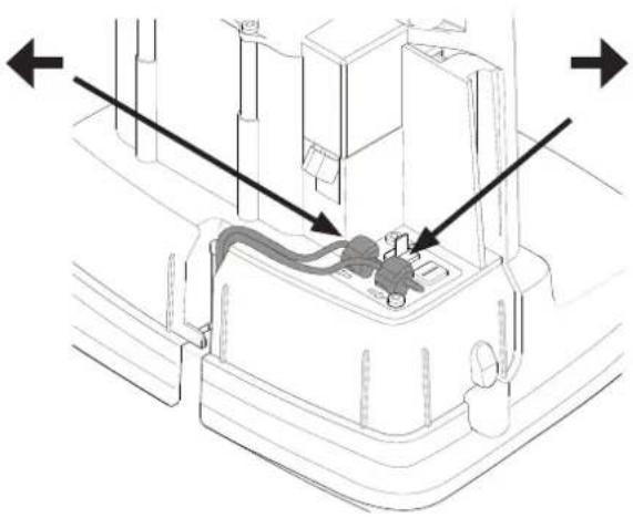 Technical diagram of a mechanical component with directional arrows indicating assembly or flow (no text or symbols present)