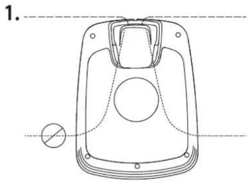 Line drawing of a mechanical component with a circular hole and mounting holes, shown with dashed alignment lines (no text or symbols)