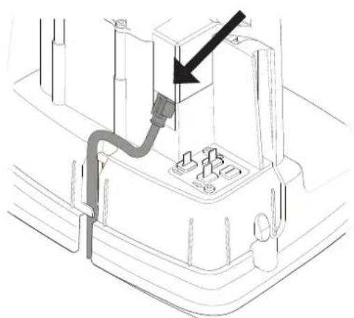 Technical line drawing of a mechanical component with a black arrow pointing to a section (no text or symbols present)