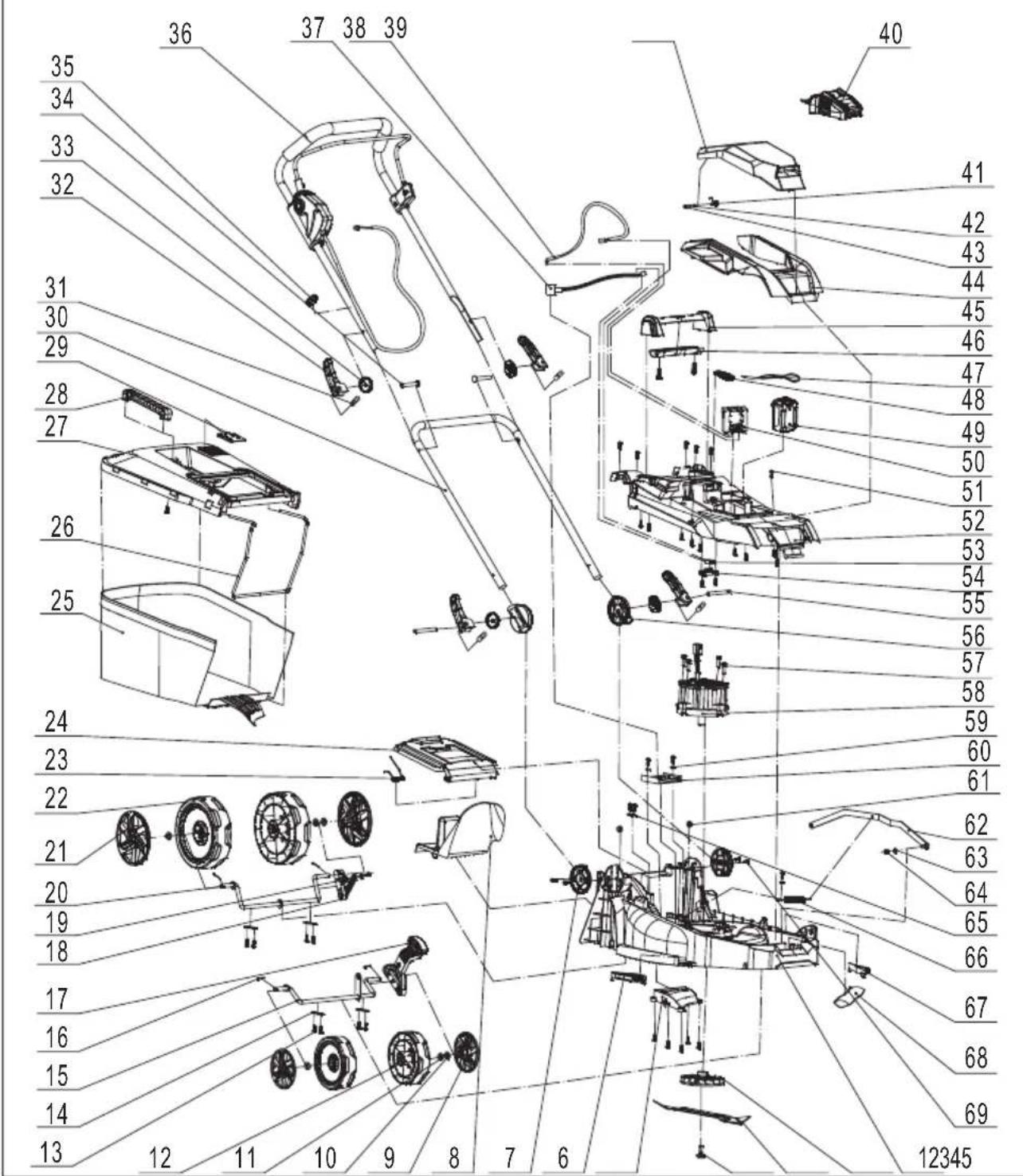 Grizzly ARM 203322 Lion Set - Explosionszeichnung • Exploded Drawing • Vue éclatée Vista esplosa • Explosietekening • Trimatis vaizdas Rysunek samorozwijający • Výkres sestavení Výkres náhradných dielov • Plano de explosión - 1
