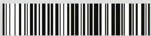 Black and white barcode image with vertical lines and a small number '1' at the bottom right.