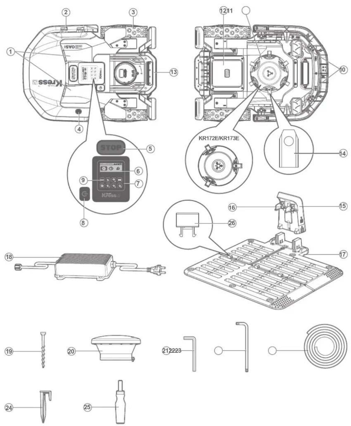 KRESS Mission RTKn 2000 KR172E - Lista części - 1