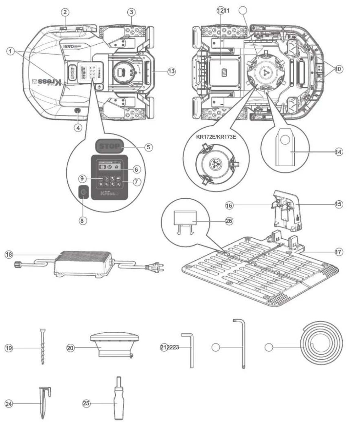 KRESS Mission RTKn 2000 KR172E - Komponenten - 1