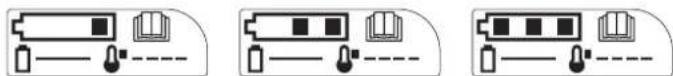 Honda HRG466XB - Comportamento dei LED dell'indicatore batteria - 1