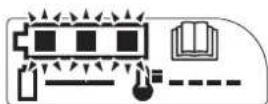 Honda HRG466XB - Betekenis leds van de accu-indicator - 2