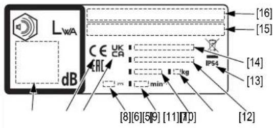 Honda HRG466XB - TYPENSCHILD - 1