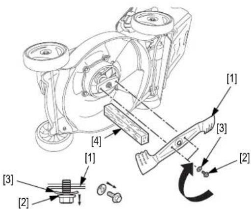 Honda HRG466XB - Aanhaalmoment mesbevestigingsbouten: 54 N·m - 1