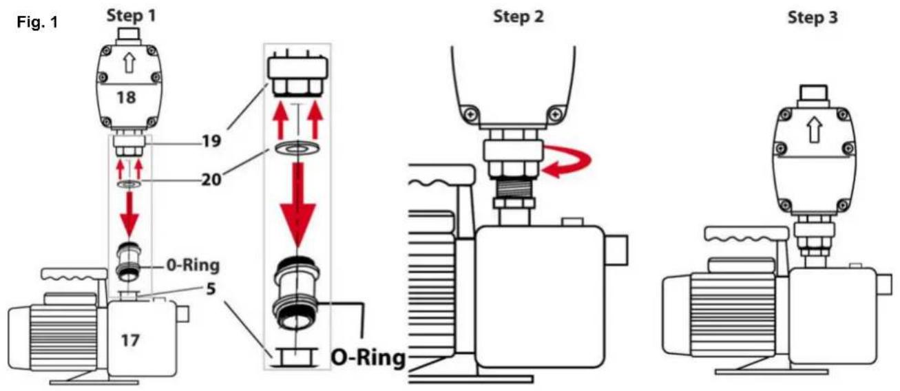 Fig. 1 Step 1 18 19 20 O-Ring 5 17 O-Ring Step 2 Step 3
