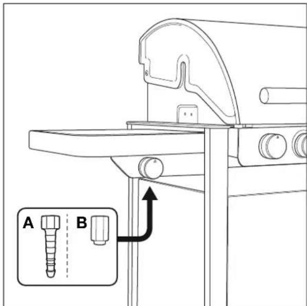 BARBECOOK Stella 4311 - Letkun liittäminen laitteeseen - 1