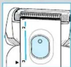 Diagram of a device with labeled parts and measurement indicators