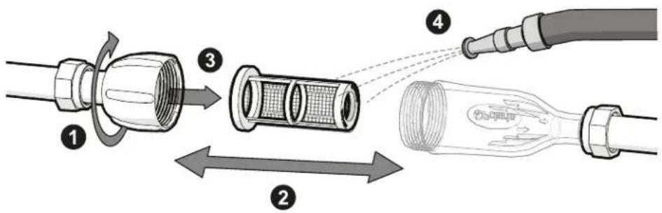 POLARIS Q4000 - Clean the In-Line Filter Screen - 1