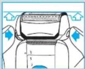 Diagram illustrating a seatbelt buckle with measurement markings and directional arrows indicating movement or positioning.