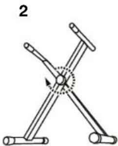 Diagram of a mechanical linkage or clamping mechanism with no visible text or symbols
