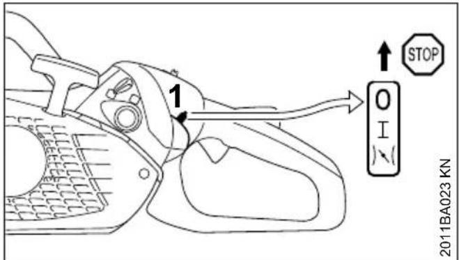 STIHL MS 151 C - Motor abstellen - 1