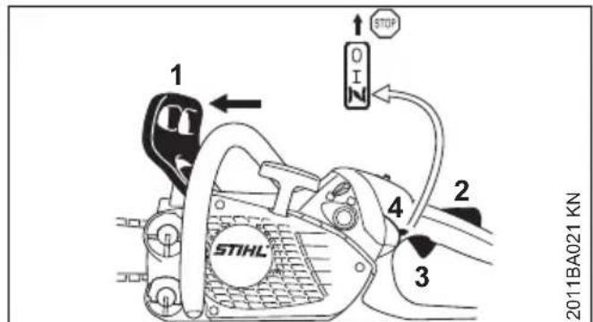 STIHL MS 151 C - Motorsäge starten - 3